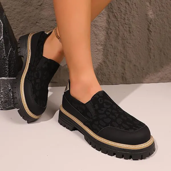 Women's Casual Thick-Soled Slip-On Loafers 16920904S